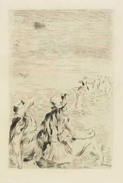 Am Strand, um 1892 von Pierre Auguste Renoir